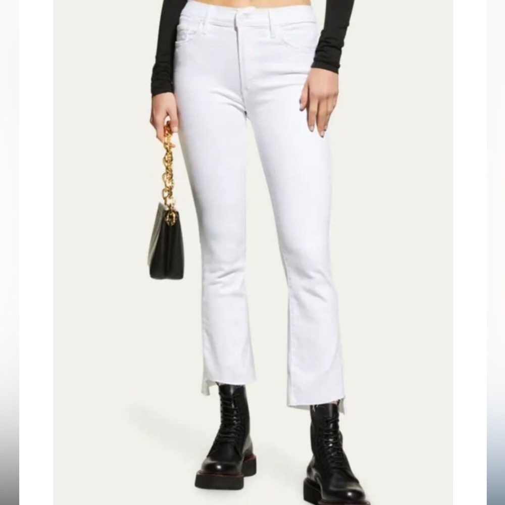 MOTHER The Insider Crop Step Fray Hem Jeans Size 31 in Fairest of Them All NWT